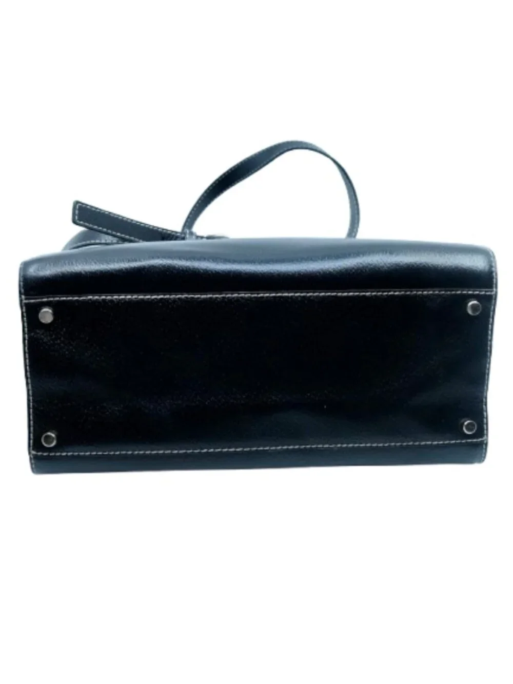 KATE SPADE~Quinn Wellsley~BLACK LEATHER 3 COMPARTMENT SATCHEL CROSSBODY BAG